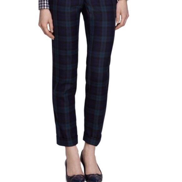 Brooks Brothers Natalie BlackWatch Tartan Plaid pants SZ 6 - Picture 2 of 12